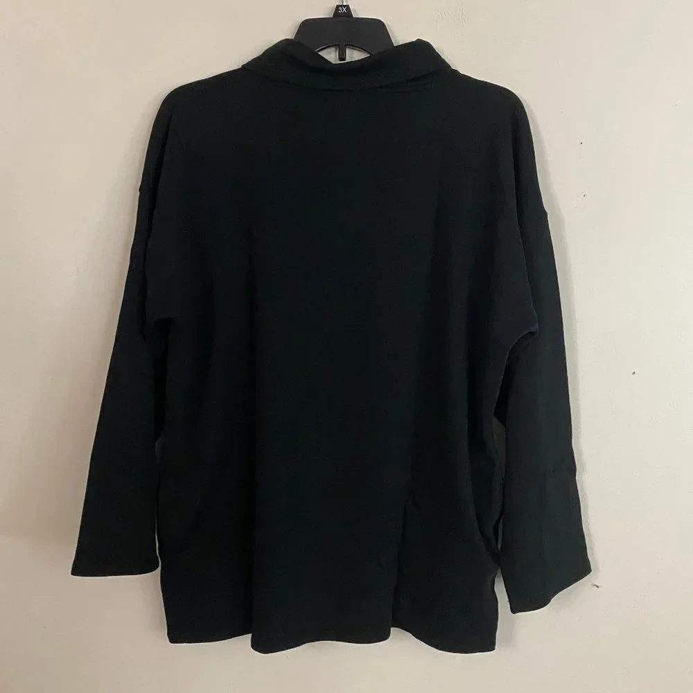 J. Crew University terry long half-zip tunic XL